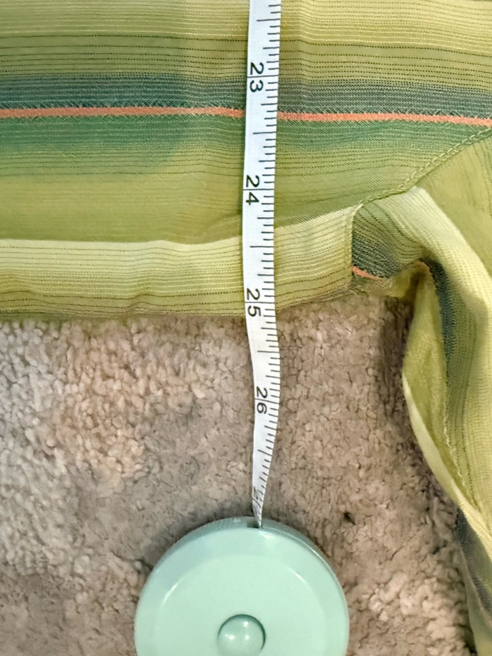 Tommy Bahama Pale Green and Teal Striped Silk Camp Shirt - Picture 3 of 4
